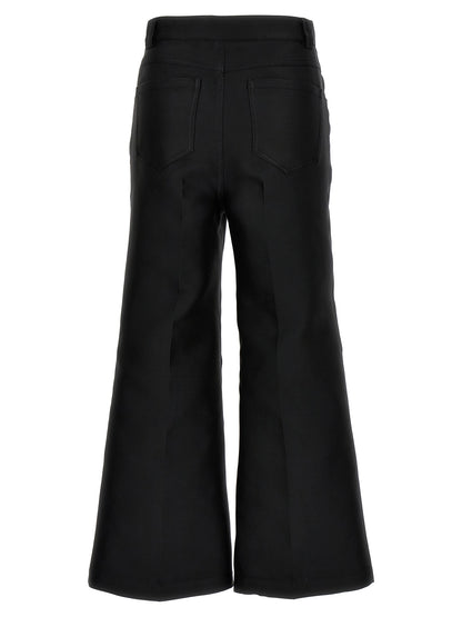 Cropped silk blend pants Pants