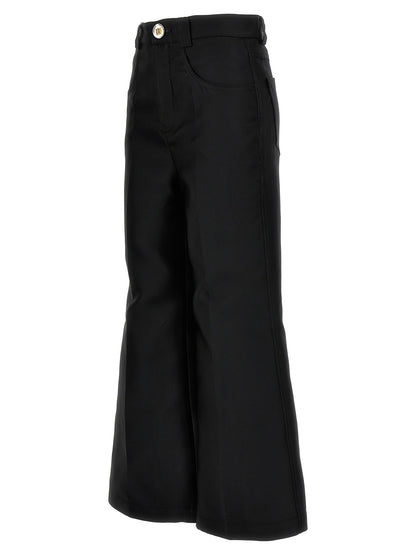 Cropped silk blend pants Pants