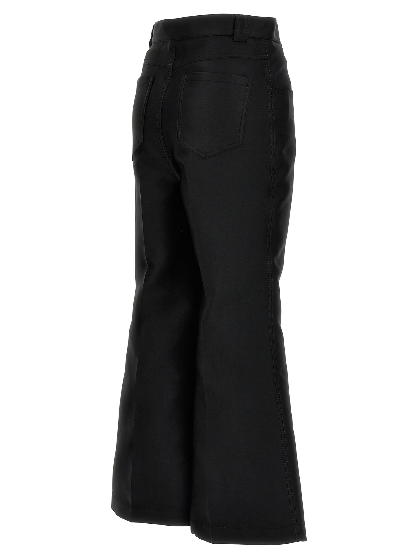 Cropped silk blend pants Pants