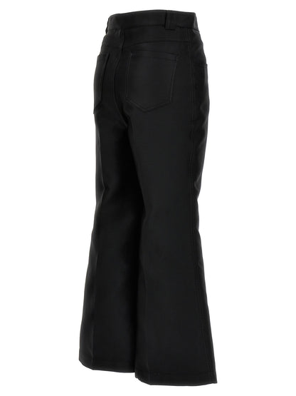 Cropped silk blend pants Pants