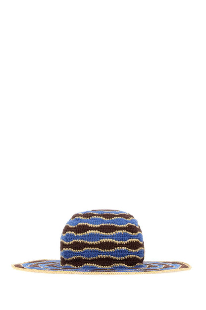 CAPPELLO TESA L RAFIA CROCHET HATS AND HAIRBANDS