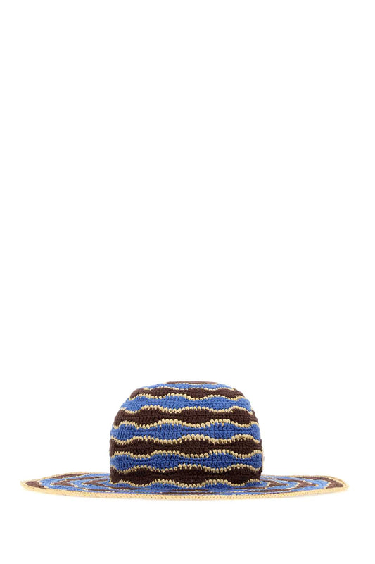 CAPPELLO TESA L RAFIA CROCHET HATS AND HAIRBANDS