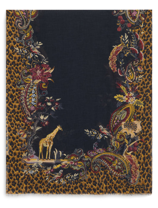 Scarf with animal print ACC