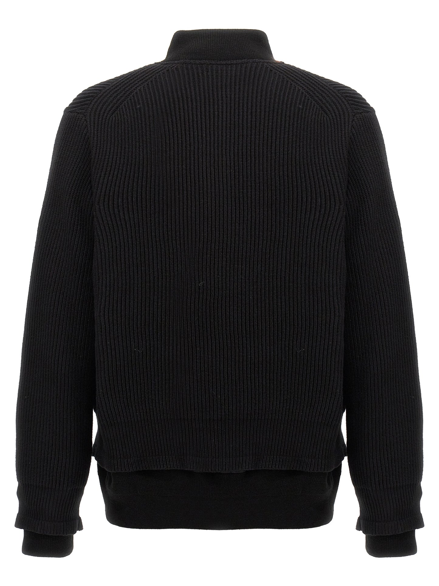 Nylon insert cardigan Sweater, cardigans