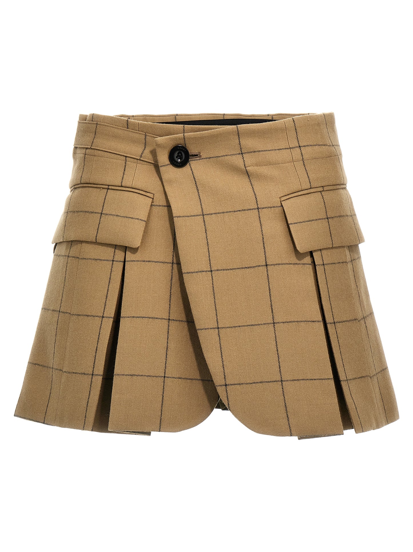 'Windowpane' skort Bermuda, short