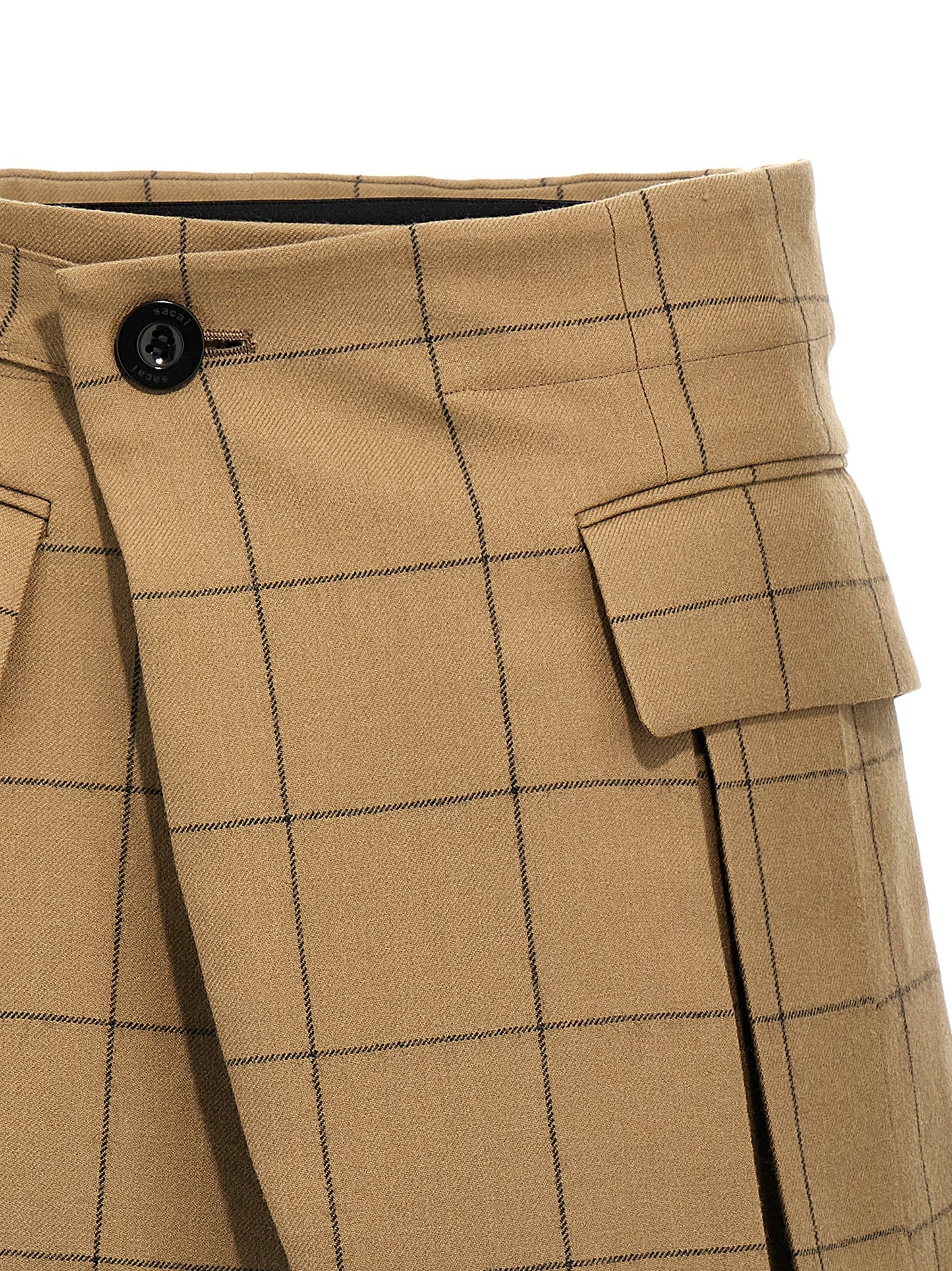 'Windowpane' skort Bermuda, short