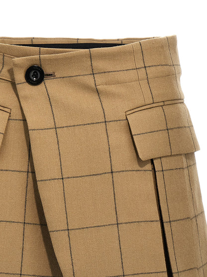 'Windowpane' skort Bermuda, short