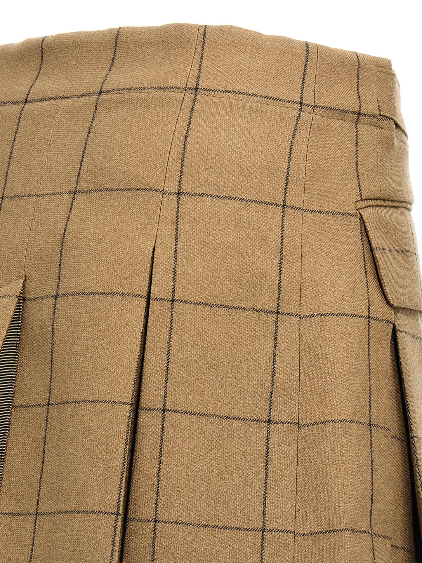 'Windowpane' skort Bermuda, short
