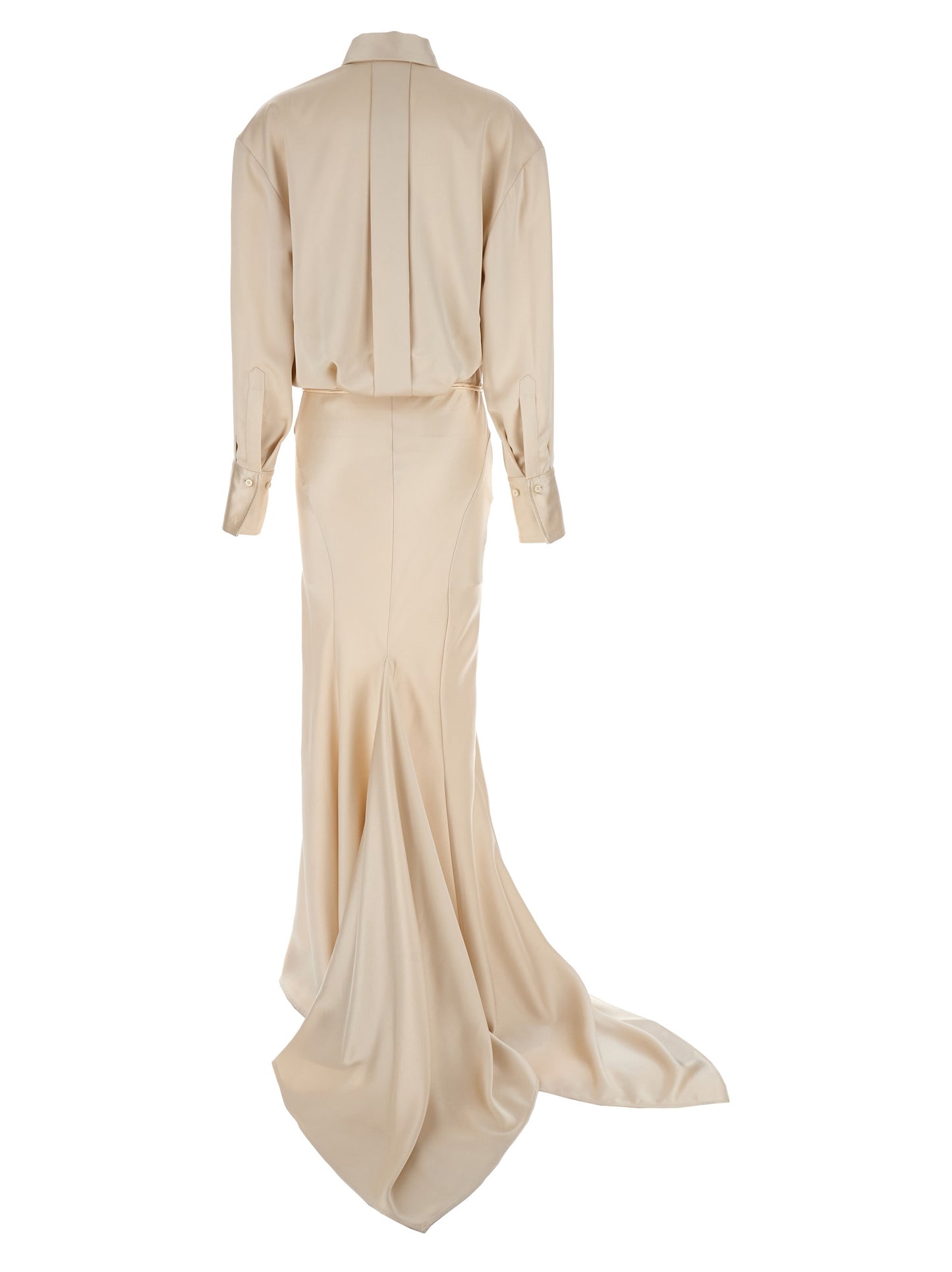 Long satin chemisier dress Dresses