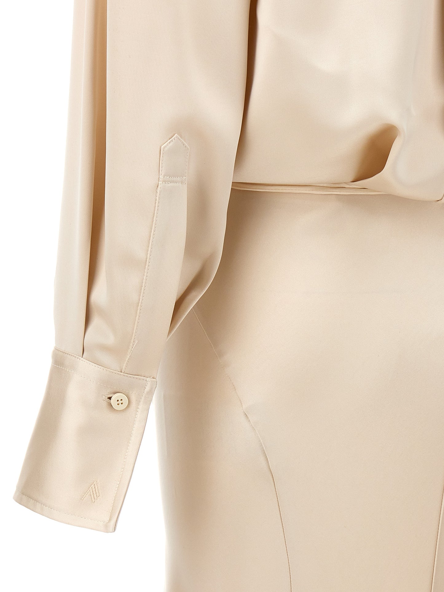 Long satin chemisier dress Dresses