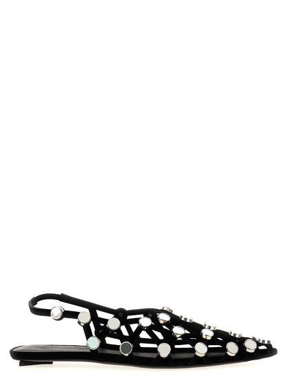 'Grid' slingback Flat shoes