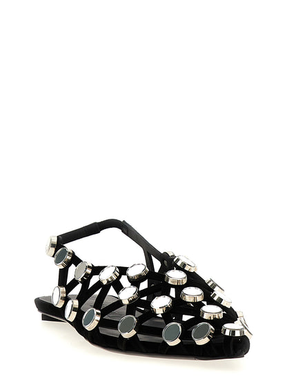 'Grid' slingback Flat shoes