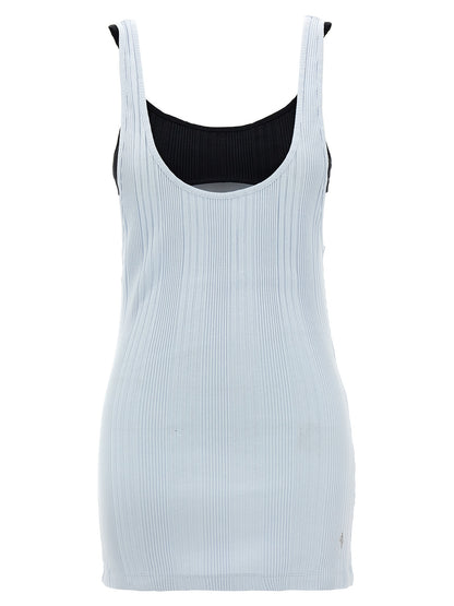 Logo ribbed top Tops