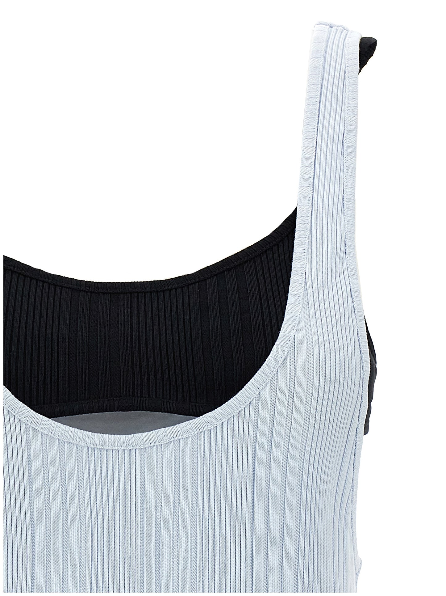 Logo ribbed top Tops