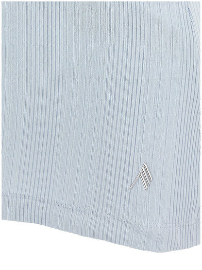 Logo ribbed top Tops