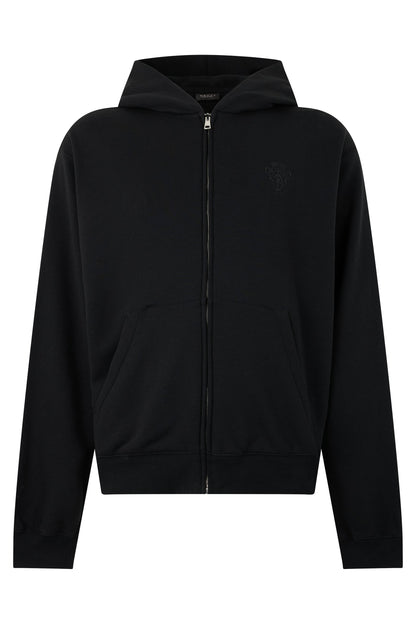 Hooded sweatshirt in cotton blend with zipper RTW