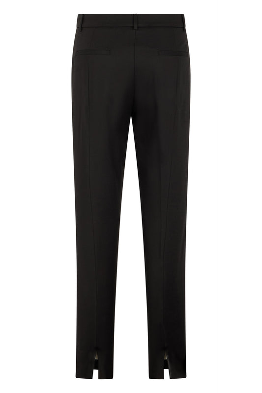 Straight leg cotton blend pants with elastane RTW