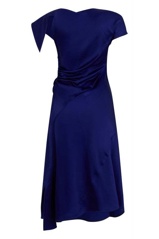 Asymmetrical dress with knot RTW