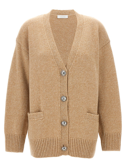 Logo button cardigan Sweater, cardigans