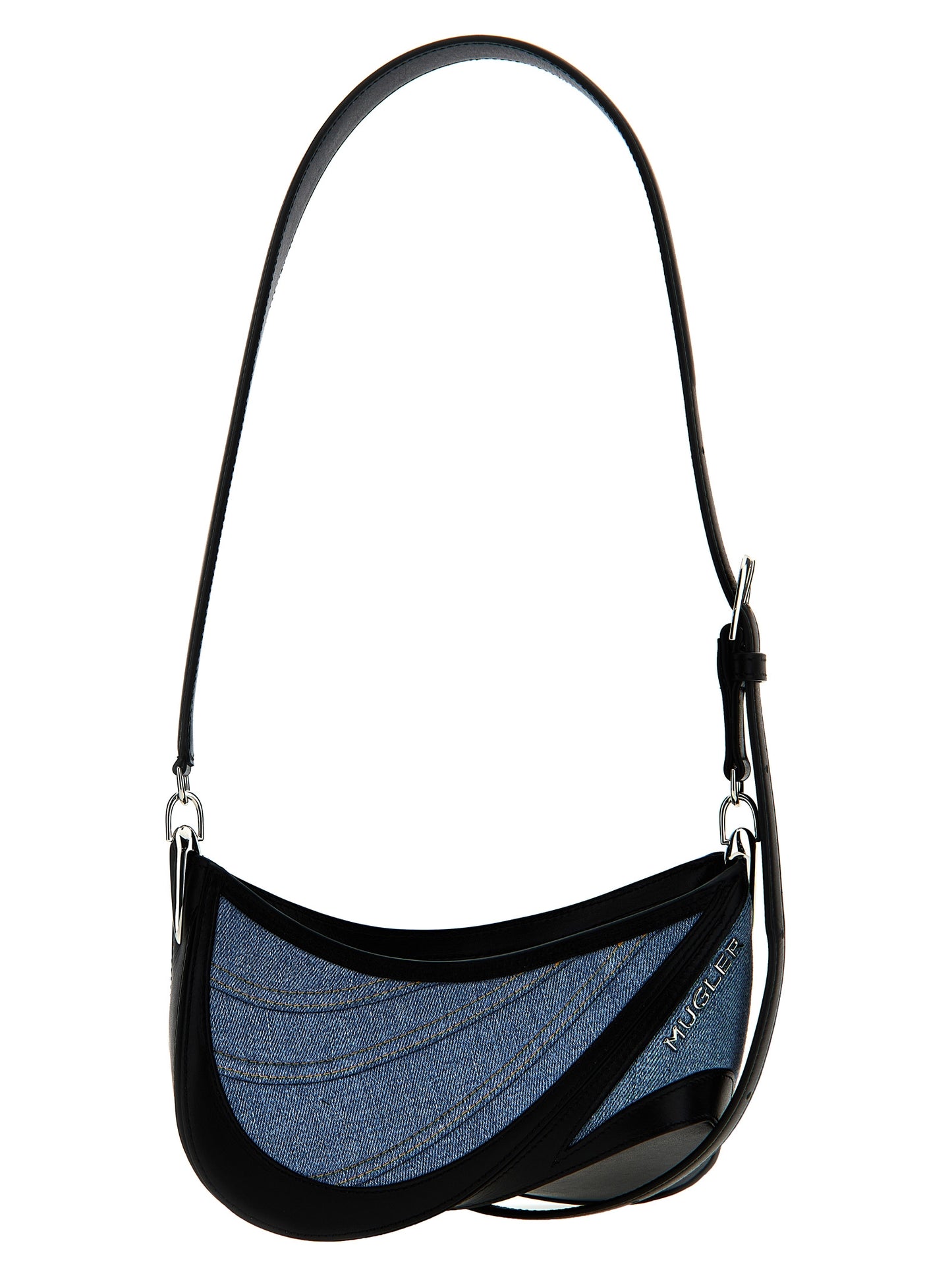 'small denim spiral curve 01' shoulder bag Shoulder bags