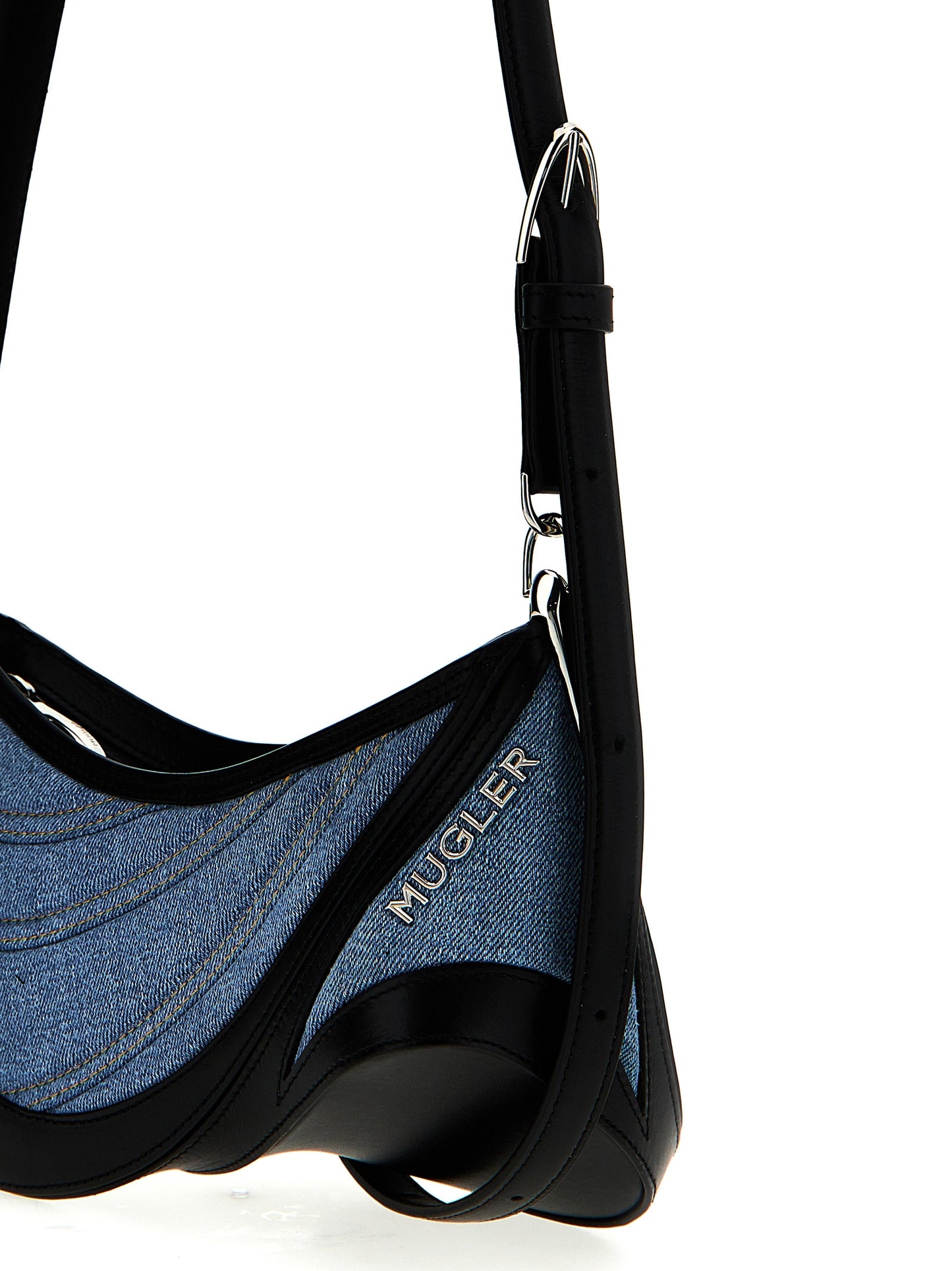 'small denim spiral curve 01' shoulder bag Shoulder bags
