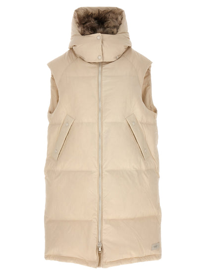 Long pile insert vest Gilet