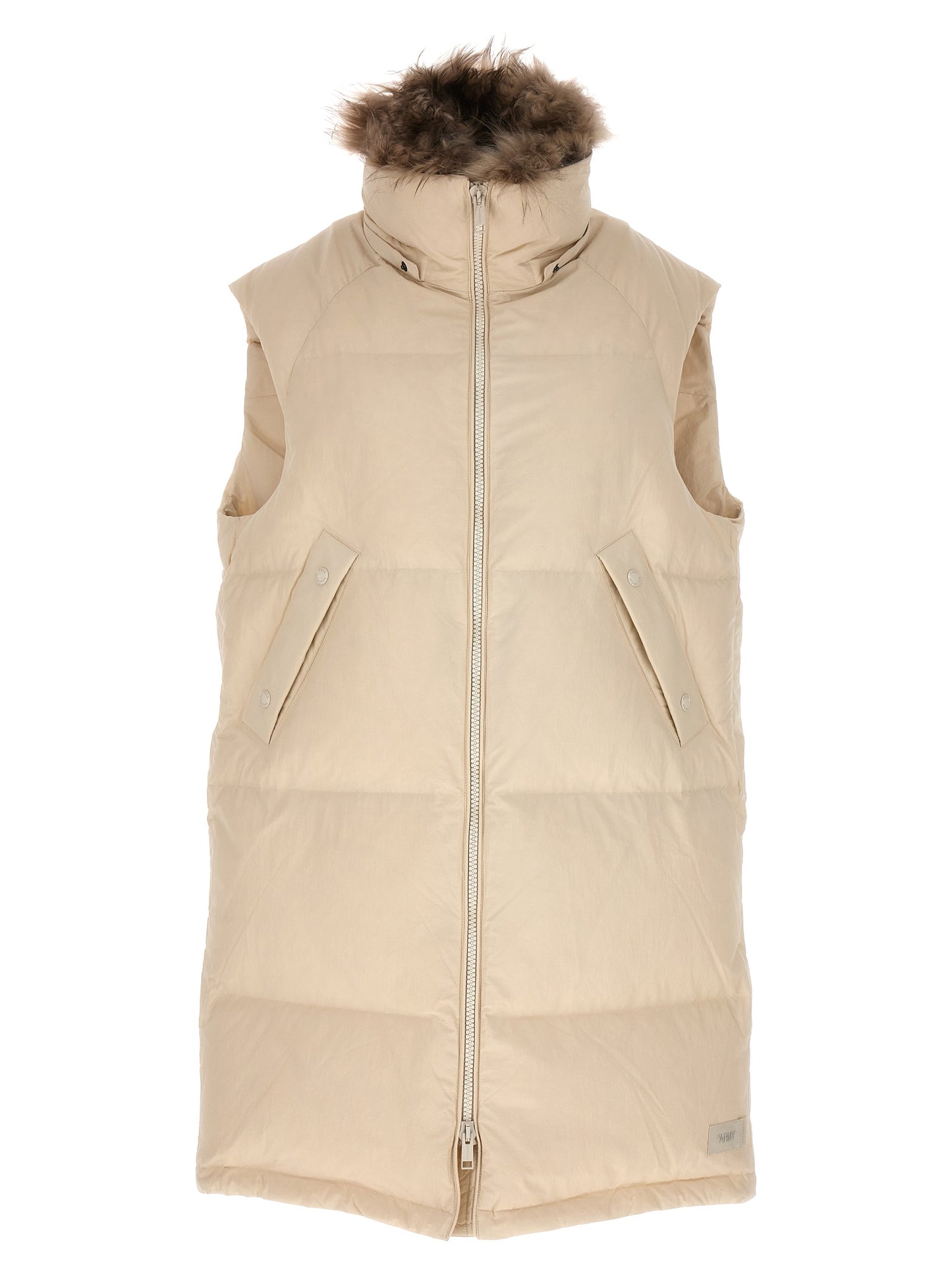 Long pile insert vest Gilet