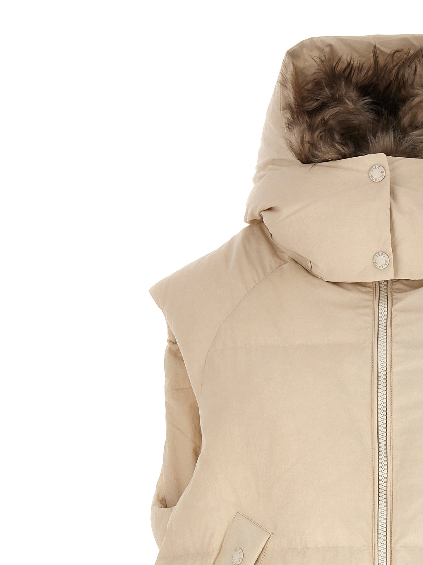 Long pile insert vest Gilet
