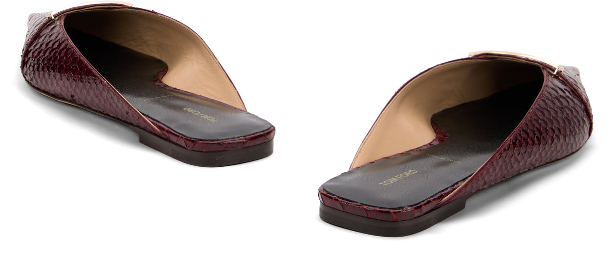 Printed Leather Mules RTW