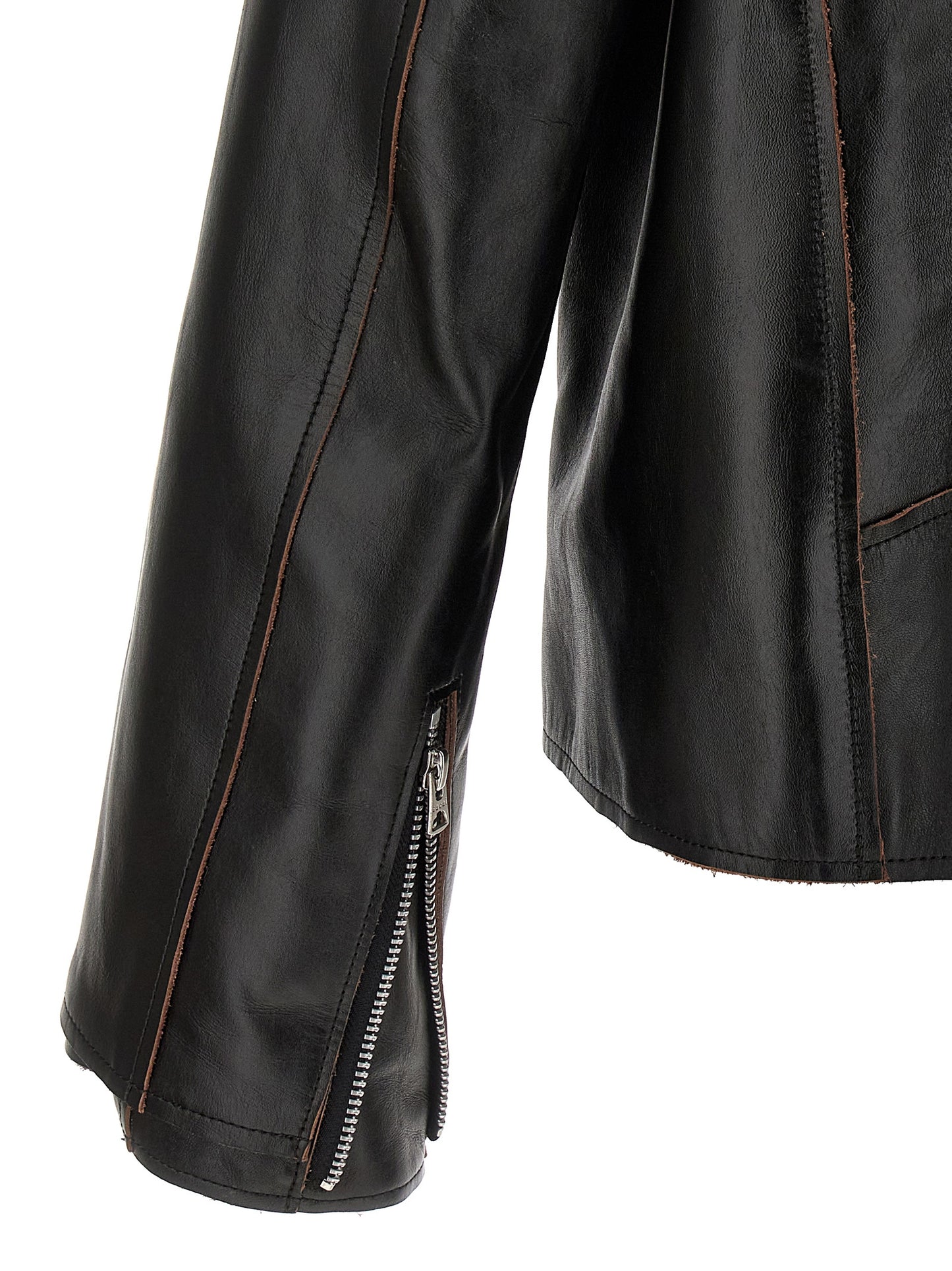 Leather biker jacket Down jacket, Parka, Casual jackets