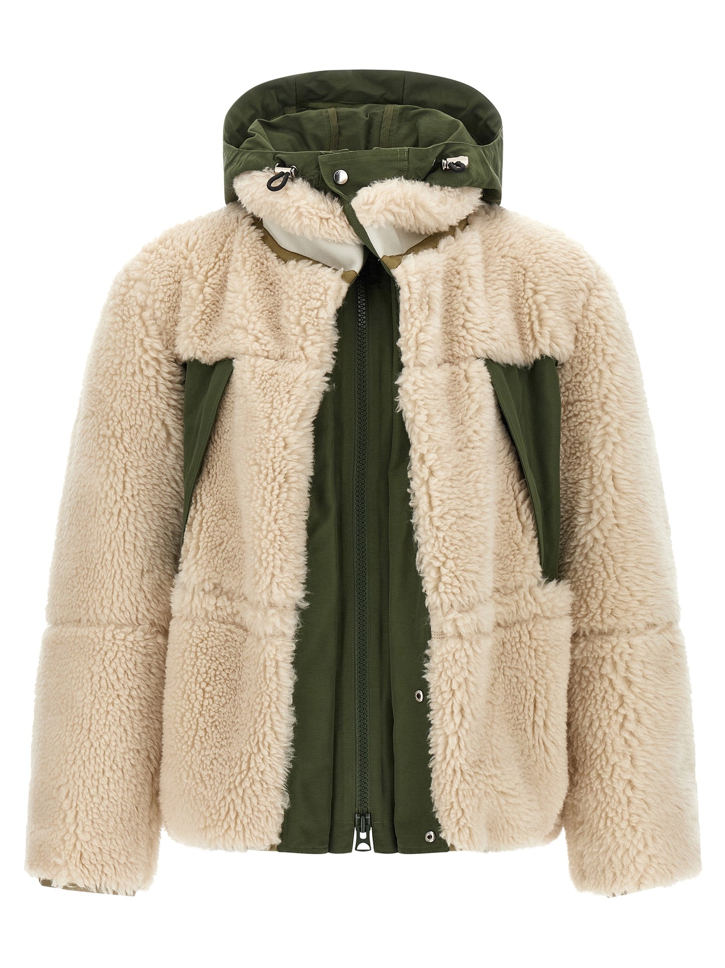 Faux shearling parka Down jacket, Parka, Casual jackets