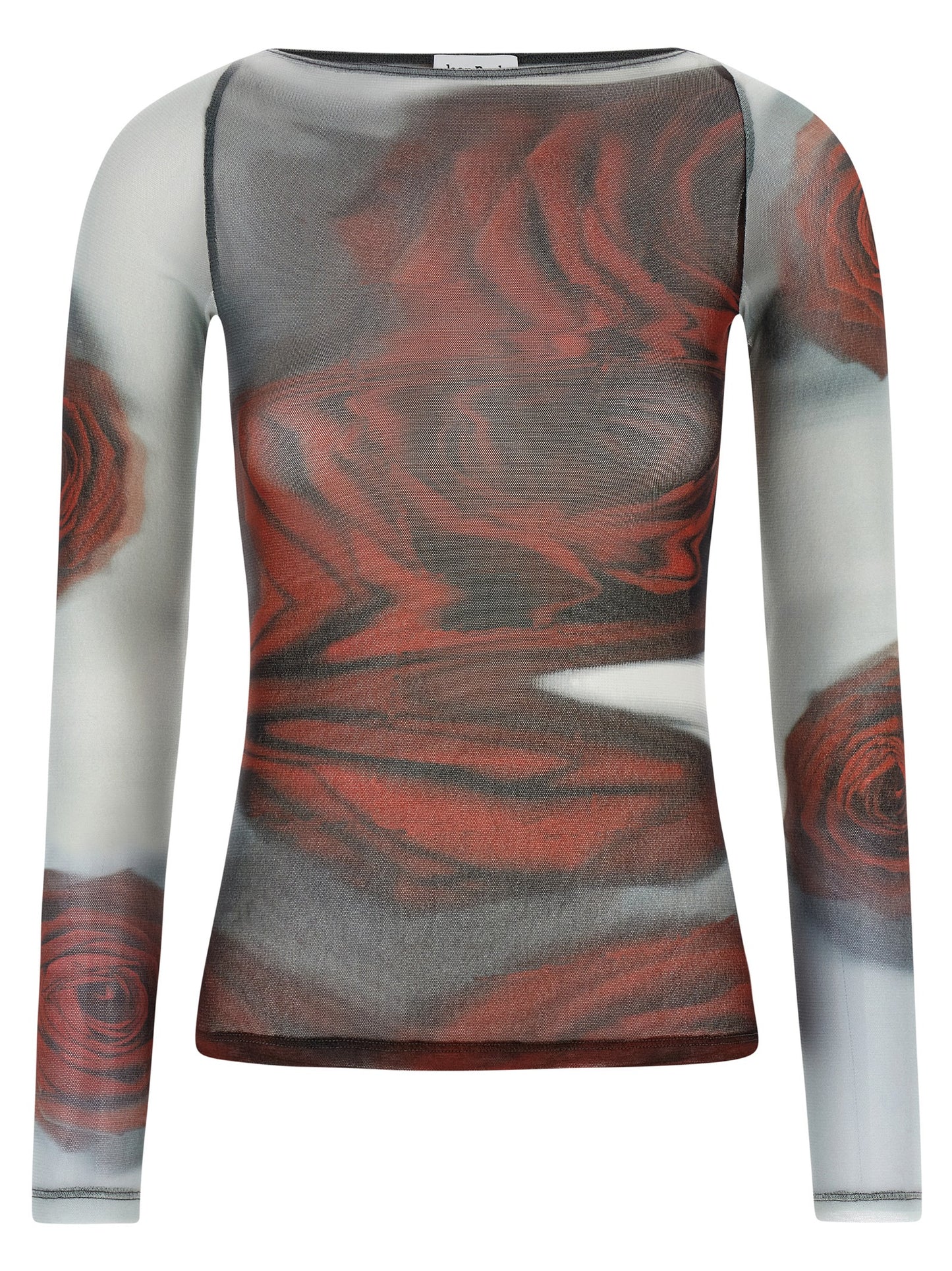 'The Red Blurry Roses' top Tops