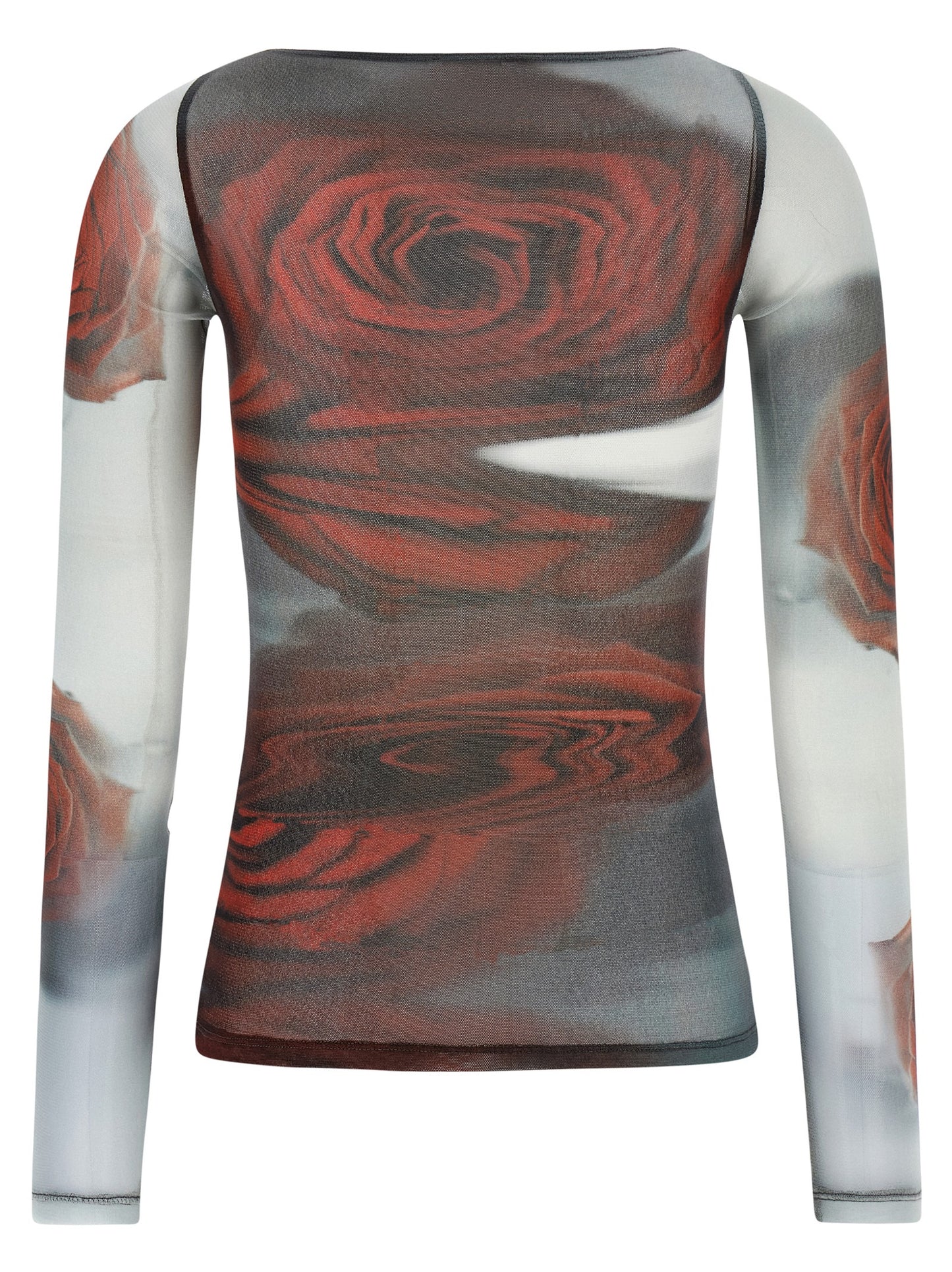 'The Red Blurry Roses' top Tops