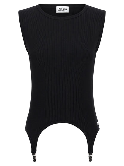 'The Black Garter' tank top Tops