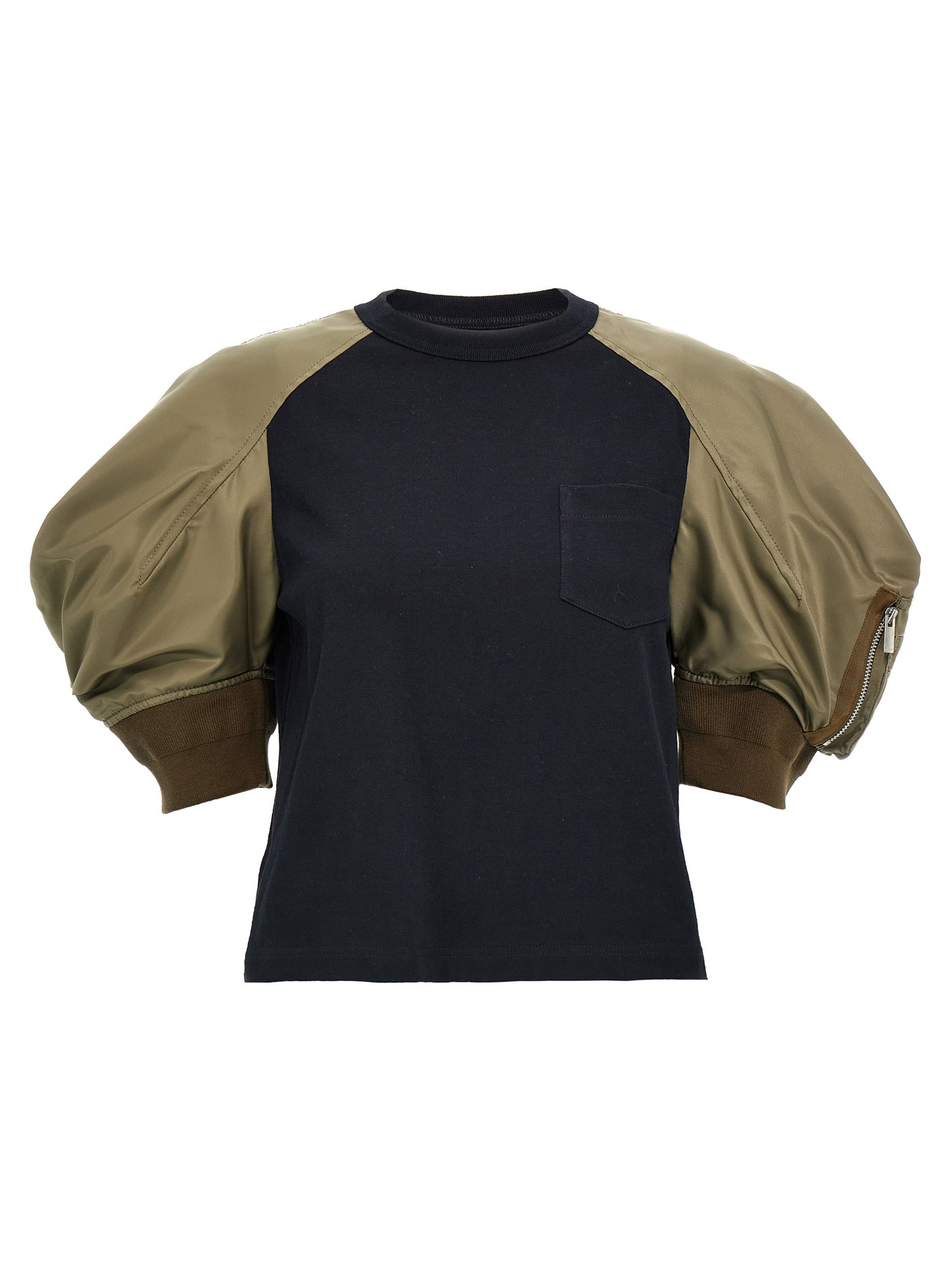 Nylon insert t-shirt T-shirt