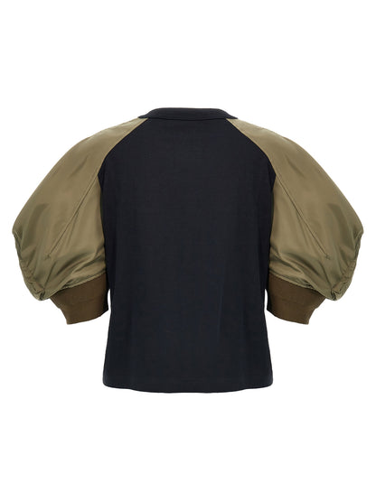 Nylon insert t-shirt T-shirt