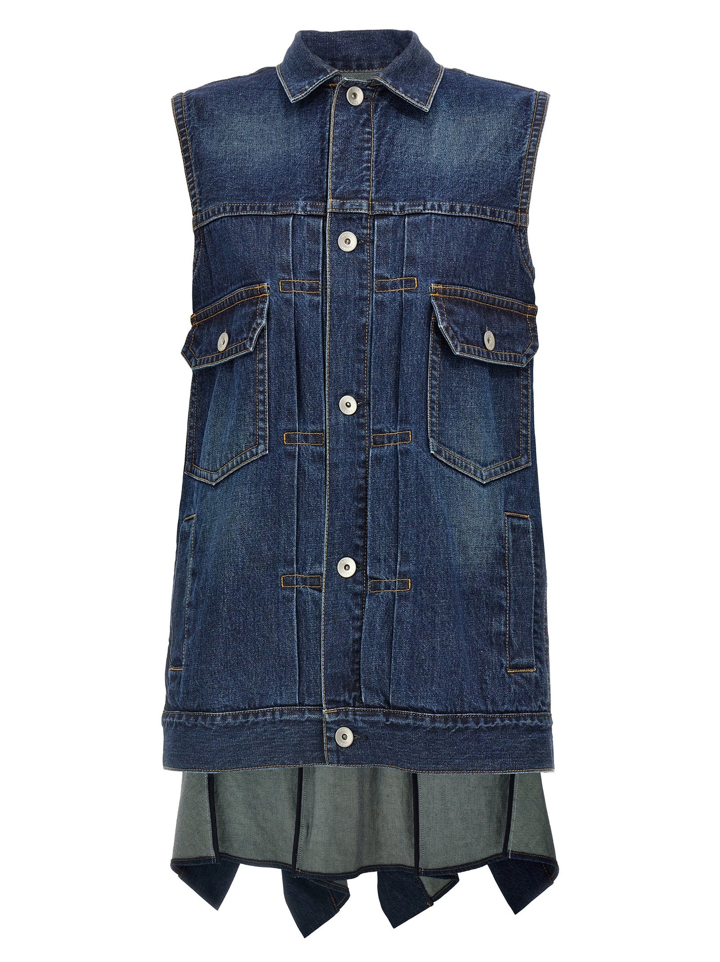 Ruffled denim dress Dresses