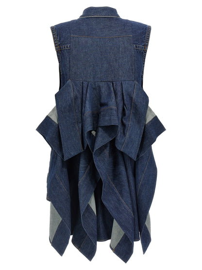 Ruffled denim dress Dresses
