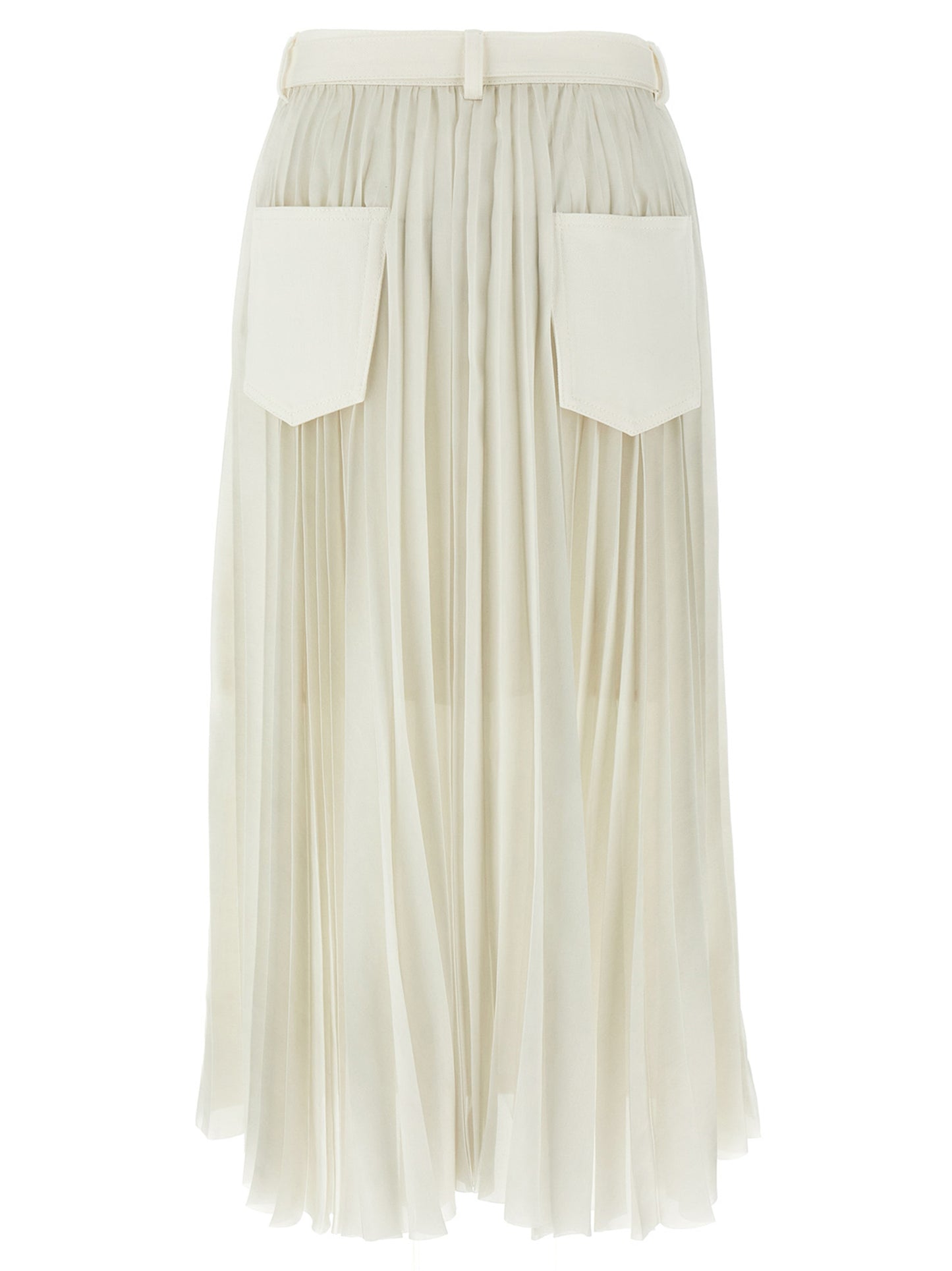 Pleated denim skirt Skirts