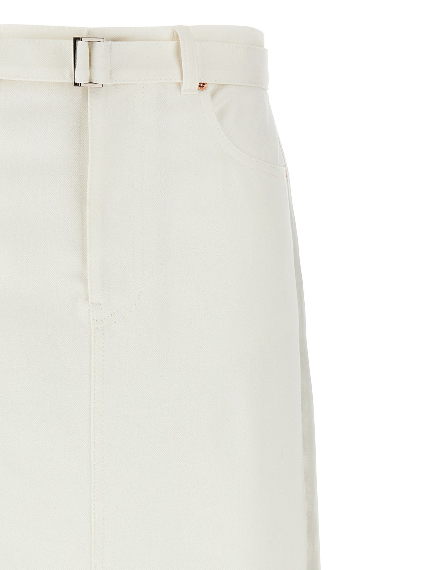 Pleated denim skirt Skirts