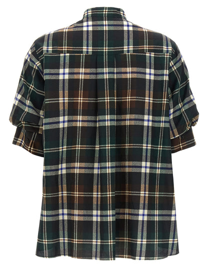 Knitted panel shirt Shirt, blouse