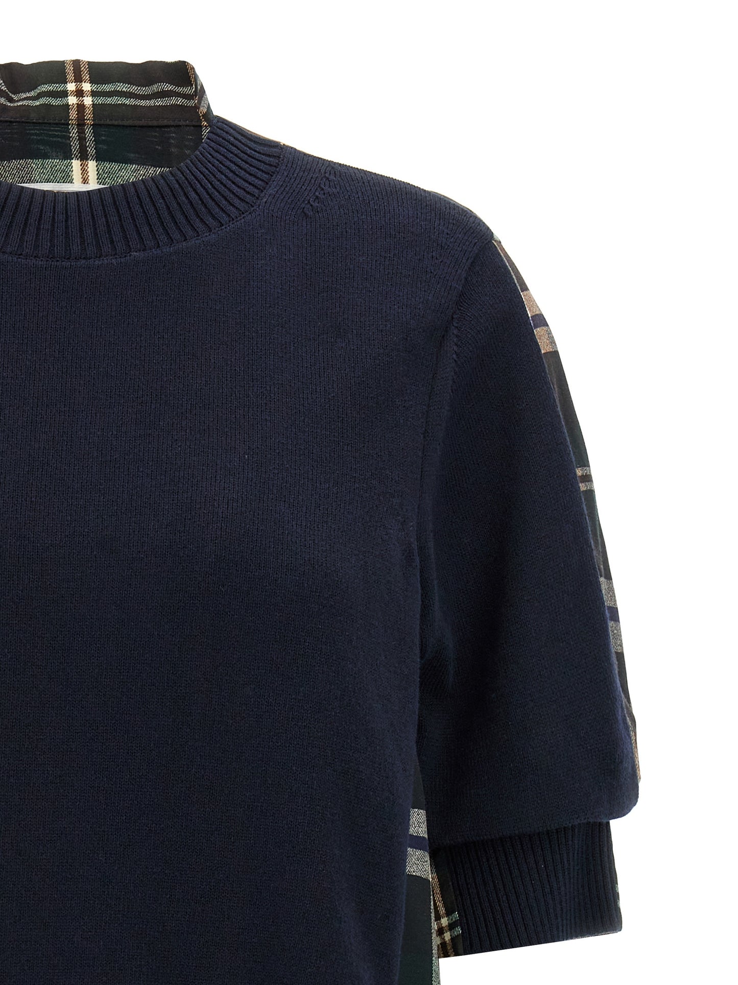Knitted panel shirt Shirt, blouse