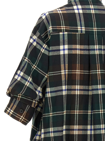 Knitted panel shirt Shirt, blouse