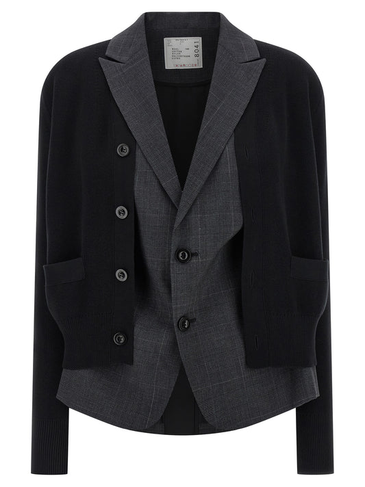 Double layer cardigan Blazer, suits