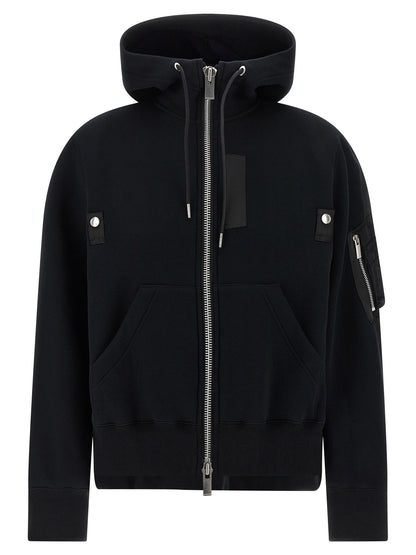 'Sponge' and nylon hoodie Sweatshirt