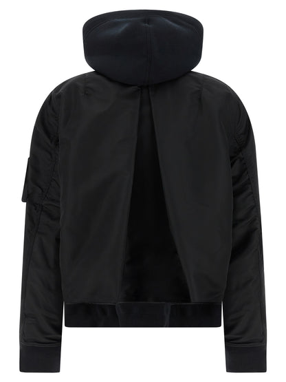 'Sponge' and nylon hoodie Sweatshirt