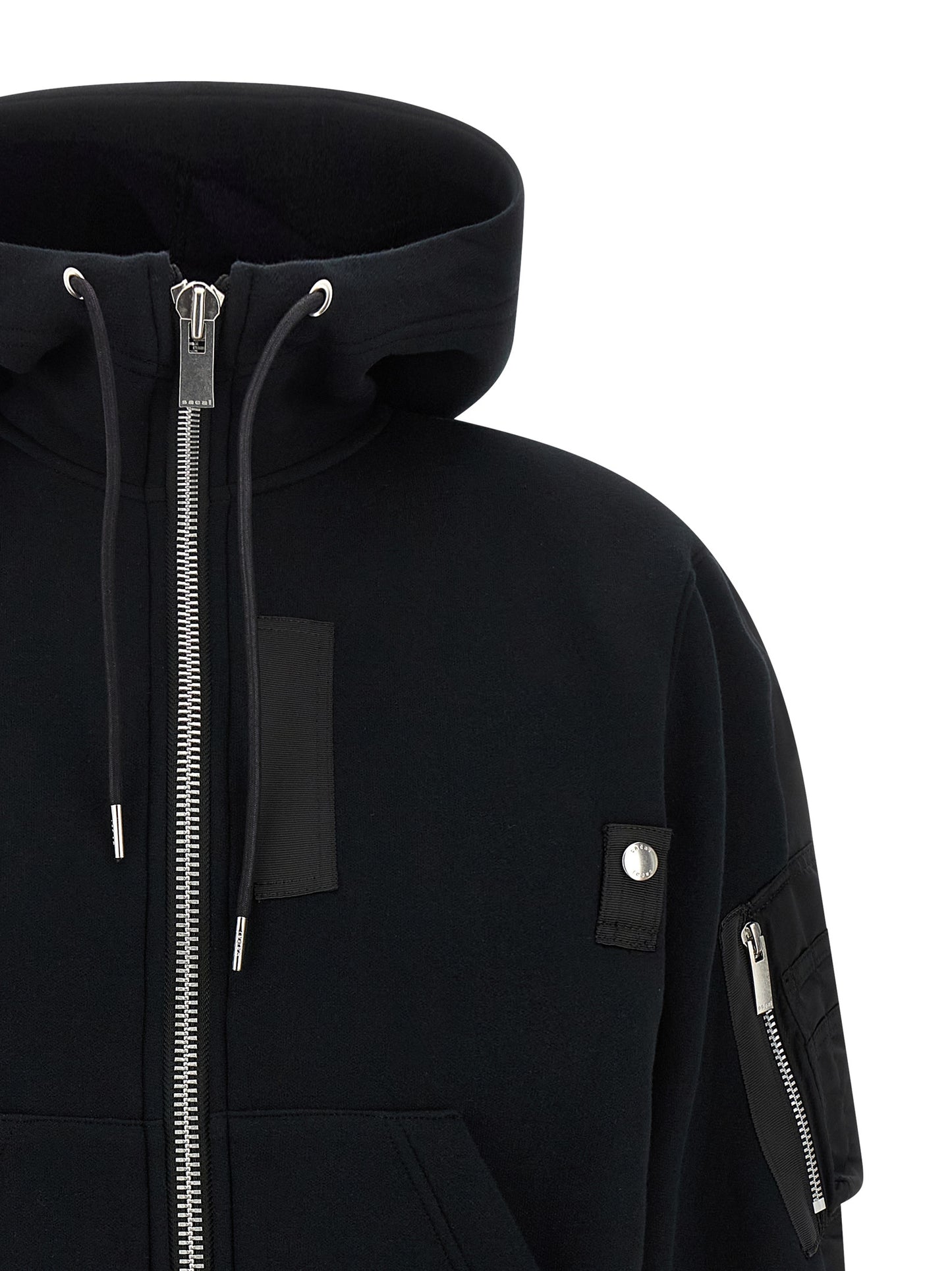 'Sponge' and nylon hoodie Sweatshirt