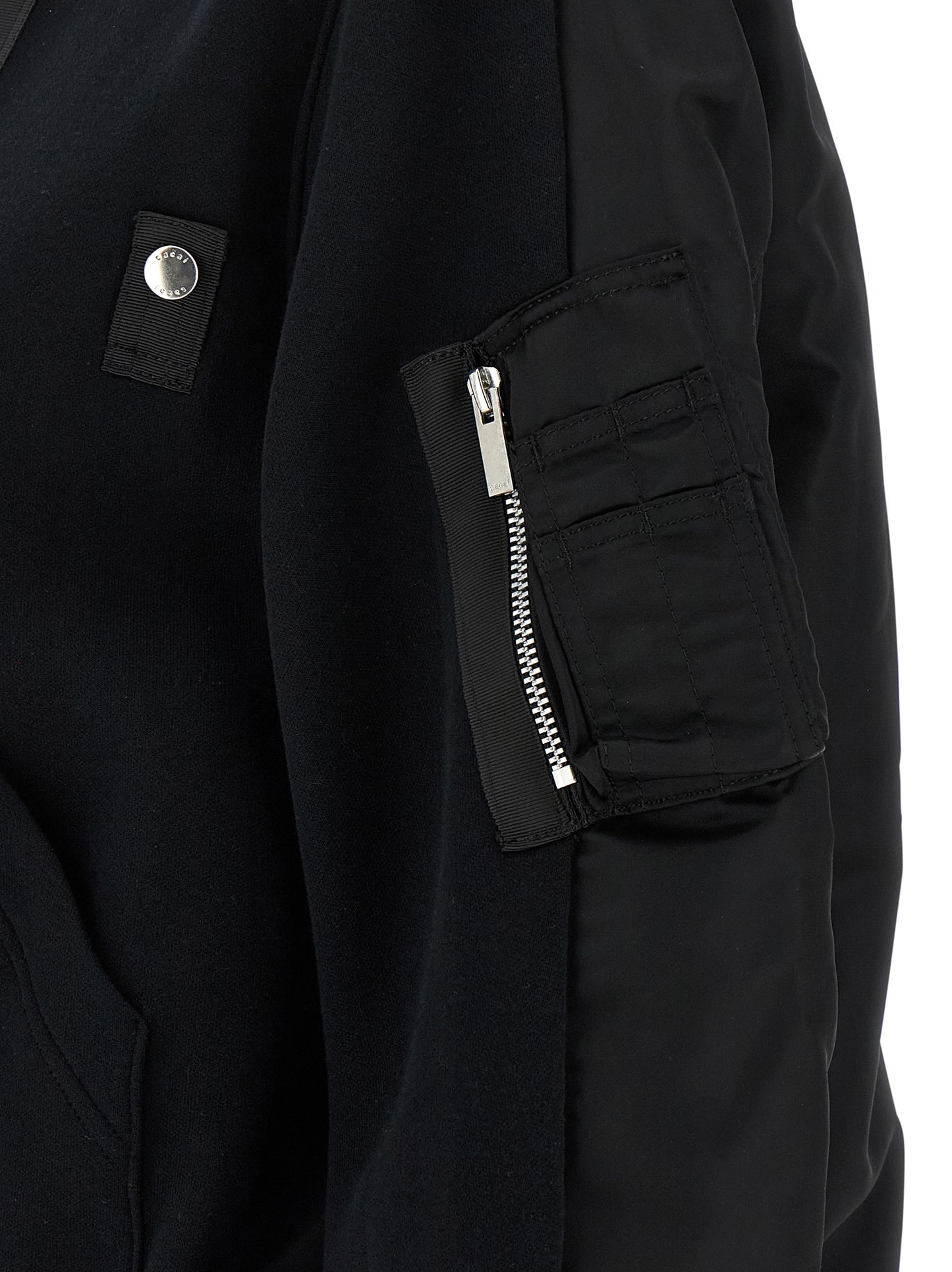 'Sponge' and nylon hoodie Sweatshirt