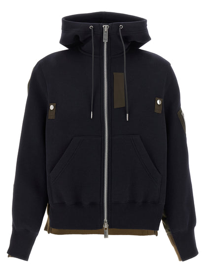 'Sponge' and nylon hoodie Sweatshirt