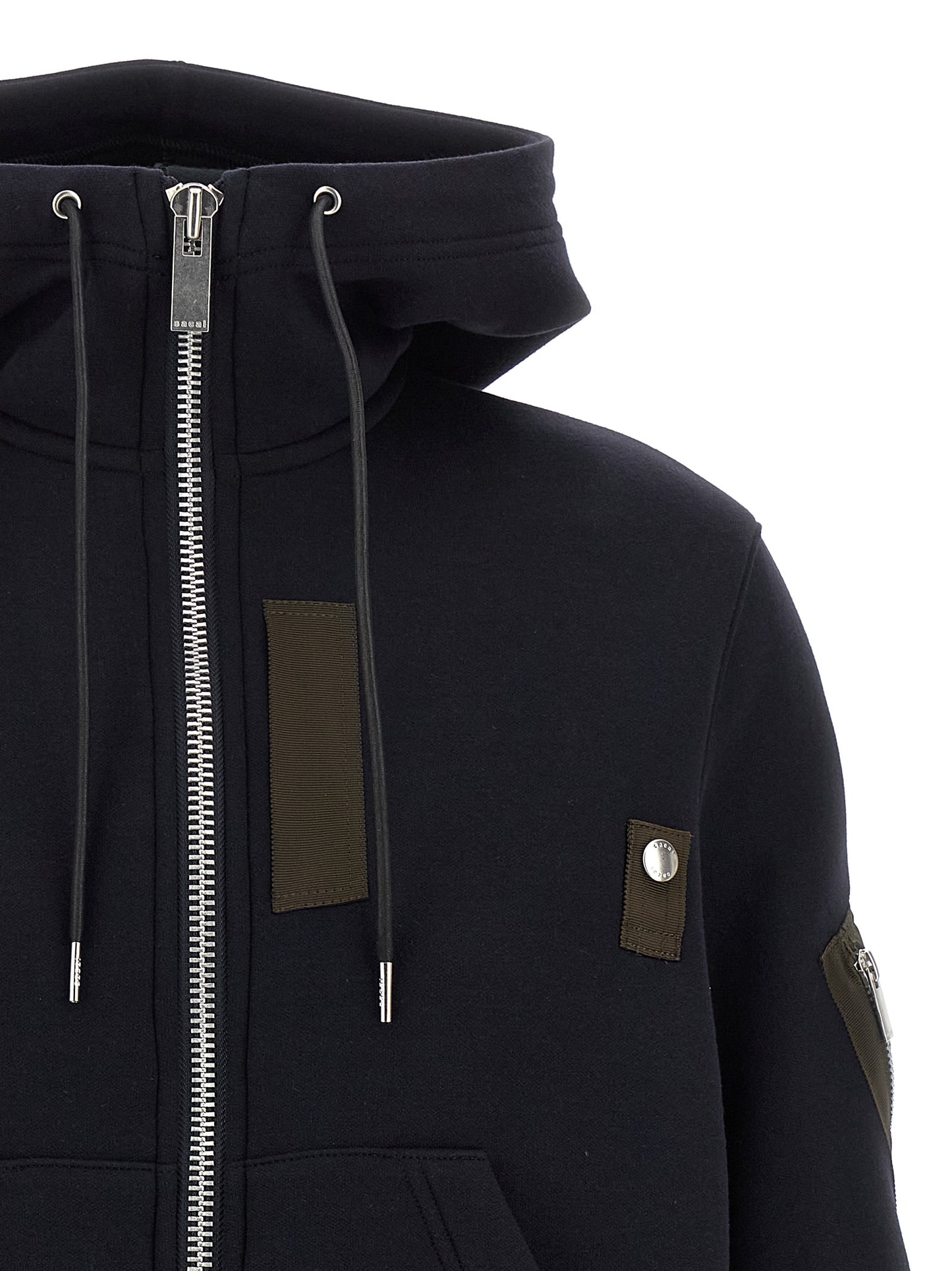 'Sponge' and nylon hoodie Sweatshirt